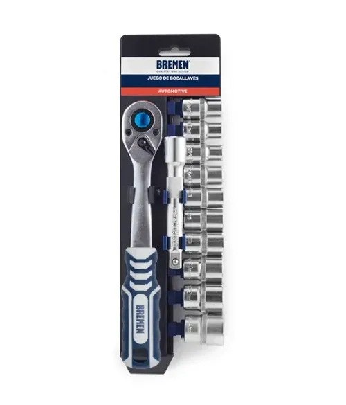 Juego de Bocallaves con Accesorios Portátil [1/2"] (12 Pzs)