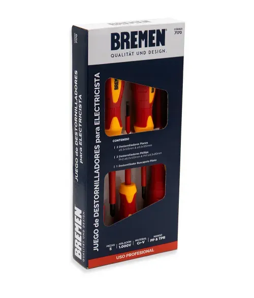 Juego de Destornilladores (5 Pzs) Electricista [1.000V]